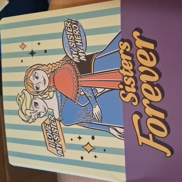 Disney Other - Disney Frozen Olaf Notebook Purple Anna Elsa Snow Sisters Sticky Notes Folder